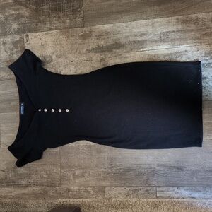 LIZ & SARA stretchy bodycon black dress